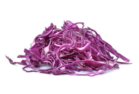 Sliced of red cabbage on white background Stock Photos