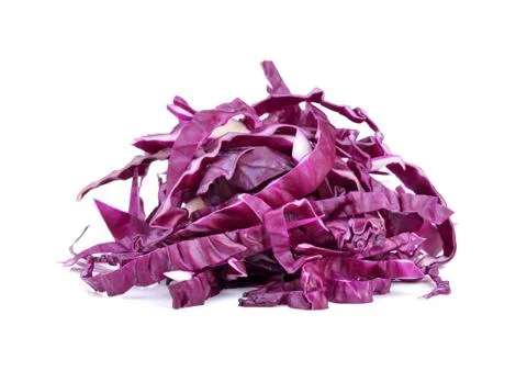Sliced of red cabbage on white background Stock Photos