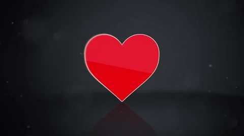 Sliced red heart spinning Stock Footage 58387560