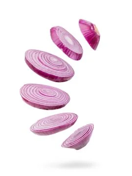Sliced  red onion Fotos Stock