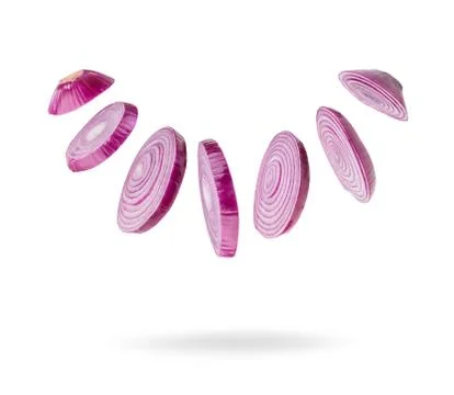 Sliced  red onion Fotos Stock