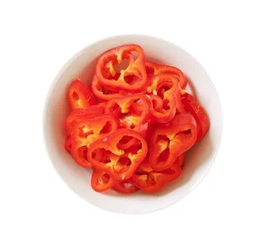 Sliced red pepper Stock Photos