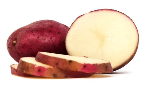 Sliced Red Potatoes Stock Photos