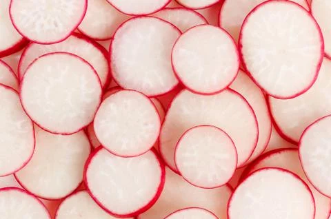 Sliced red radish Stock Photos