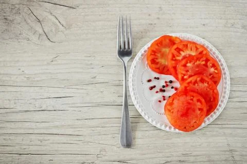 Sliced ripe tomatoes Stock Photos