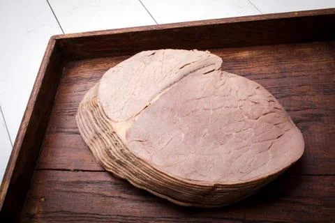 Sliced roast beef Stock Photos