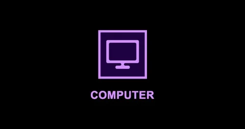 Sliced rotation flip icon logo animated motion graphic computer. Object isola Video stock 85543100