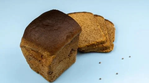 Sliced rye bread close up Stock Photos