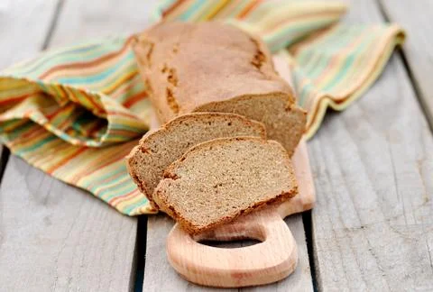 Sliced Rye Bread Loaf Stock Photos