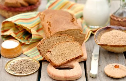 Sliced Rye Bread Loaf Stock-Fotos