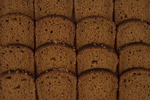 Sliced rye bread. Stock Photos