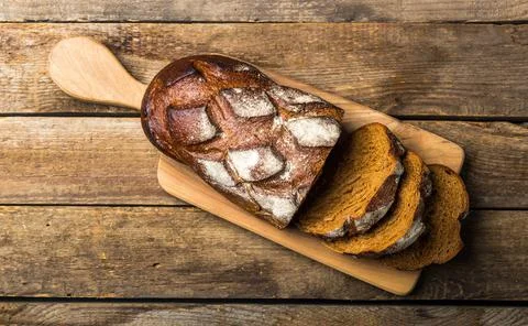 Sliced rye bread Stock Photos