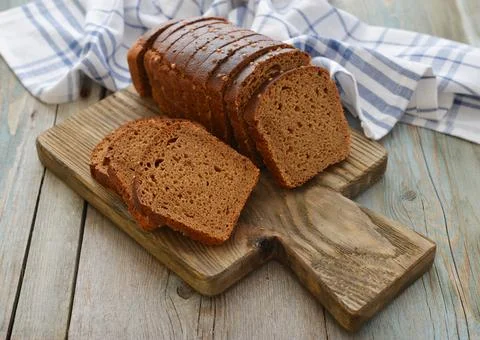 Sliced rye bread Stock Photos