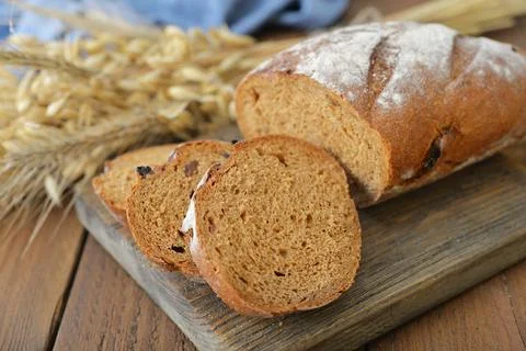 Sliced rye bread Stock Photos