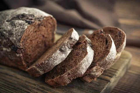 Sliced rye bread Stock Photos