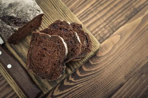 Sliced rye bread Stock Photos
