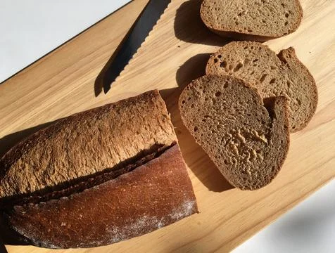 Sliced ​​rye bread Stock Photos