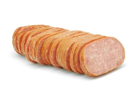 Sliced salami Stock Photos