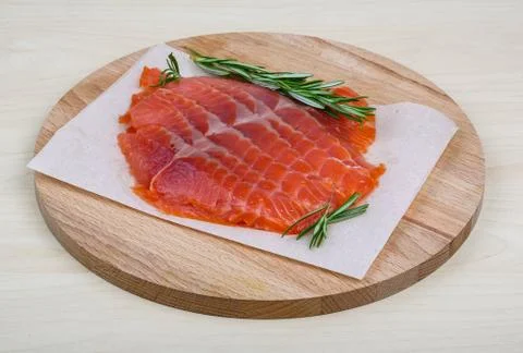 Sliced salmon Stock Photos