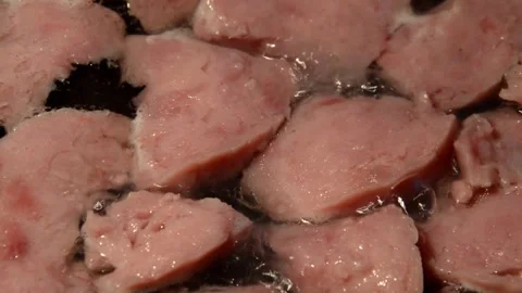Sliced sausage is being prepared 動画素材 255816767