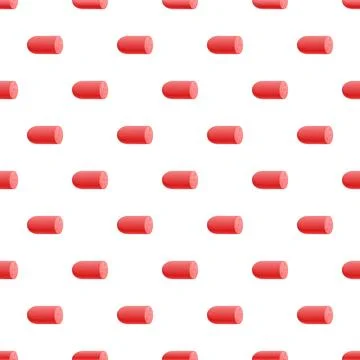 Sliced sausage meat pattern on white background Stock Illustration