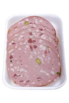 Sliced sausage Stock Photos