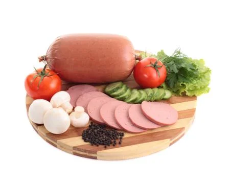 Sliced sausage Stock Photos