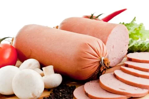 Sliced sausage Stock Photos