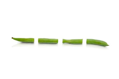 Sliced of snap bean Stock Photos