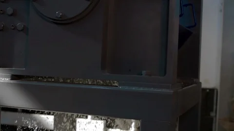 Sliced sorted plastic in automated plastic recycling machine Vídeo Stock 88374076