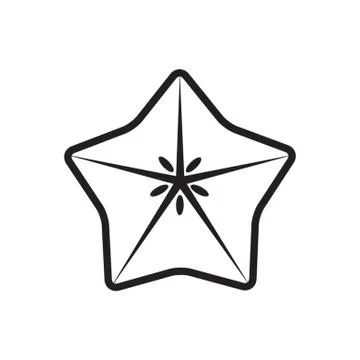 Sliced Star Fruit Stock-Illustration