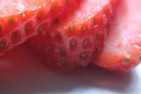 Sliced strawberry Stock Photos