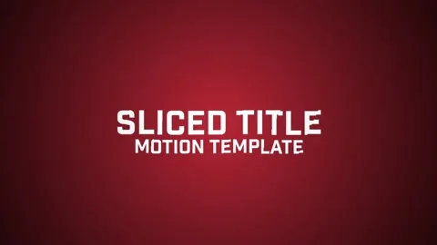 Sliced Title  After Effects	Stock