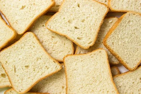 Sliced toast bread close-up. Stock Photos