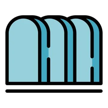 Sliced toast bread making machine icon representing breakfast food 스톡 일러스트