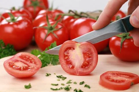 Sliced tomato Stock Photos