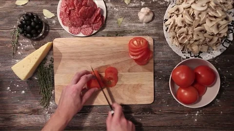 Sliced tomatoes Stock Footage 58418460