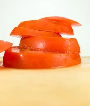 Sliced tomatoes horizontally Stock Photos