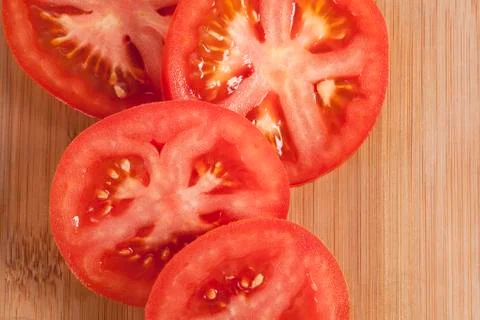 Sliced tomatoes Stock Photos