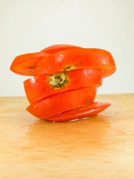 Sliced tomatoes Stock-Fotos