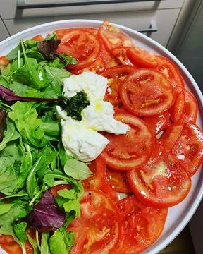 Sliced tomatoes Stock Photos
