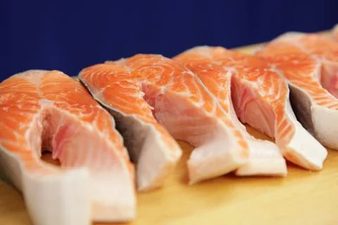 Sliced trout Stock Photos