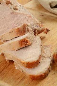 Sliced turkey brast Stock Photos
