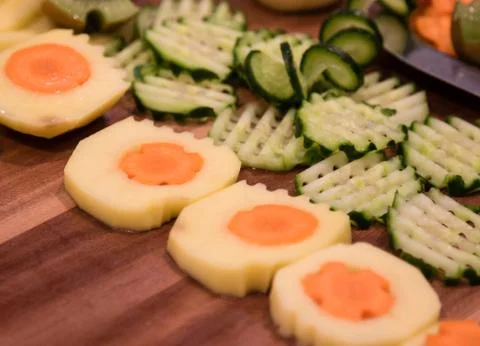 Sliced vegetables Stock Photos