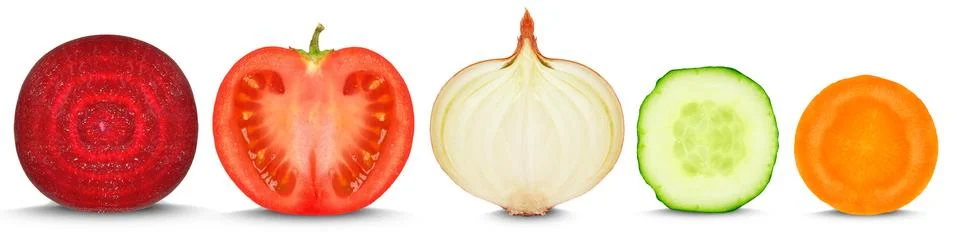 Sliced vegetables Foto stock