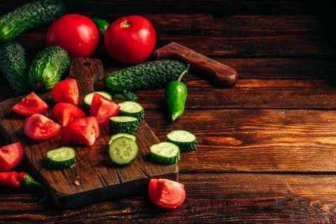 Sliced vegetables. Stock Photos