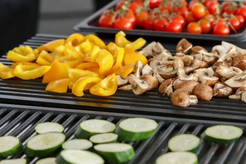 Sliced up vegetables on the table Foto stock