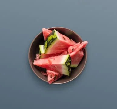 Sliced watermelon on a dish 스톡 사진