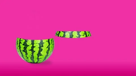 Sliced watermelon Stock Footage 135615572