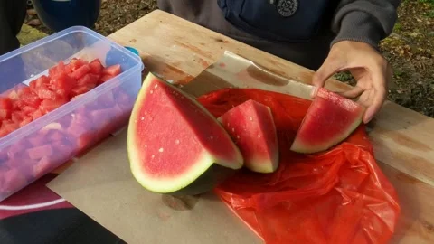 Sliced ​​watermelon Stock Footage 248900334